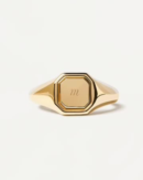 Custoized Letter Silver Ring