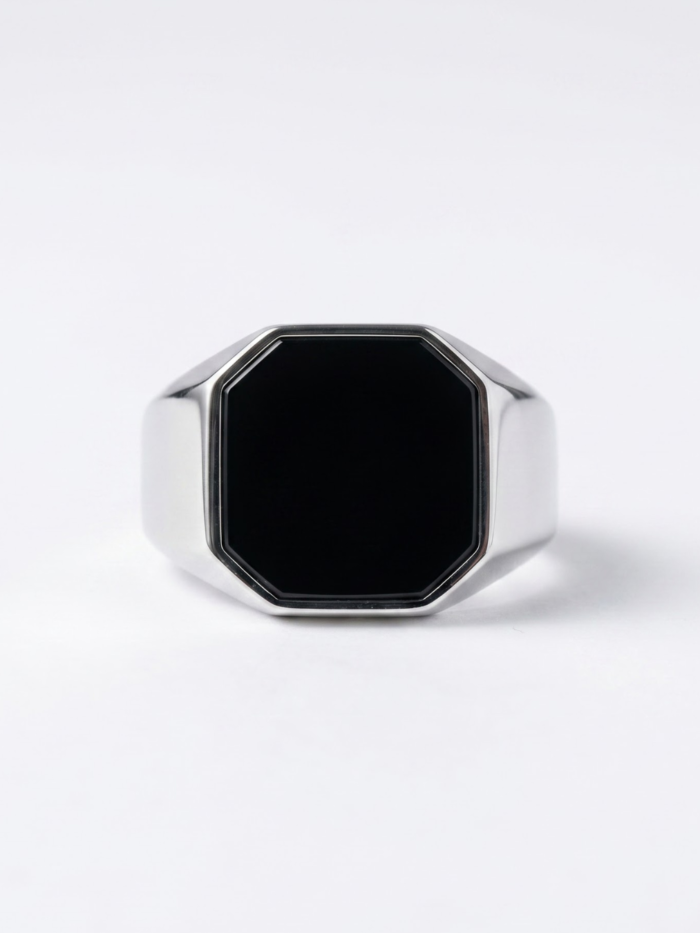 Silver Onyx Ring